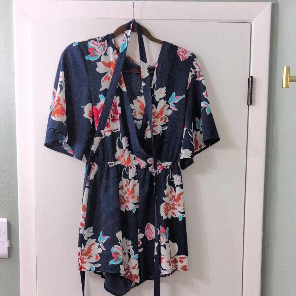 Floral Navy Women's Top
